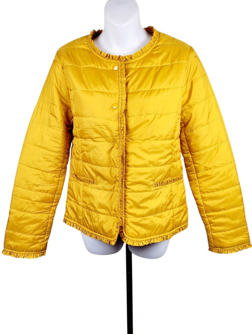 2/$20 Y2K Yellow Buttons Down Jacket Top Size: M